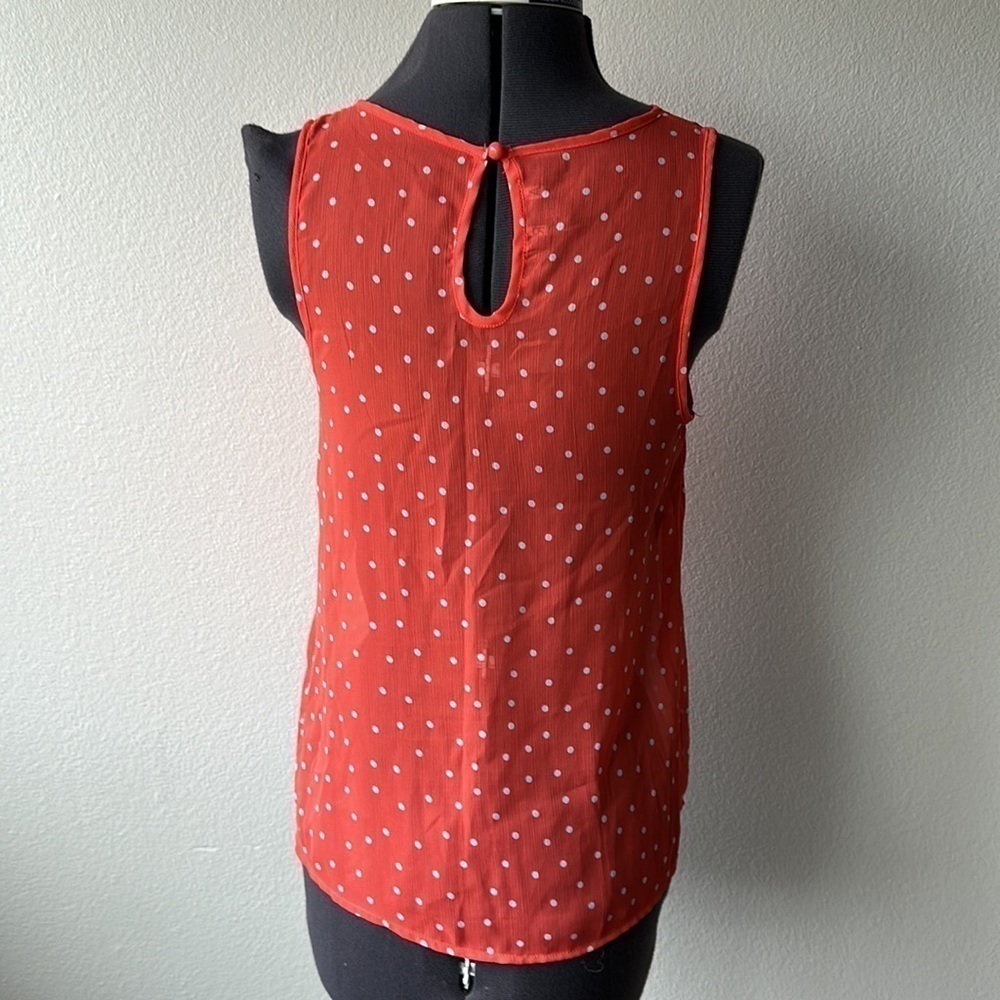 A. Byer top small polka dot melon and white bown in front balletcore - Picture 5 of 9